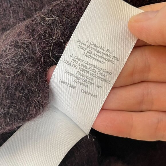 Madewell V-Neck Alpaca Blend Oversized Sweater‎ Purple Size Small Pullover - Picture 7 of 7